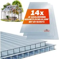 Polycarbonaat Platen 14 Stuks Transparant 4mm 10,25m² – 121x0.4x60.5cm
