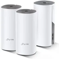 Tp-link deco e4 wifi mesh system ac1200 dual band 2 porte ethernet 100 mbp/s modalita router e access point parental control 3 pezzi bianco