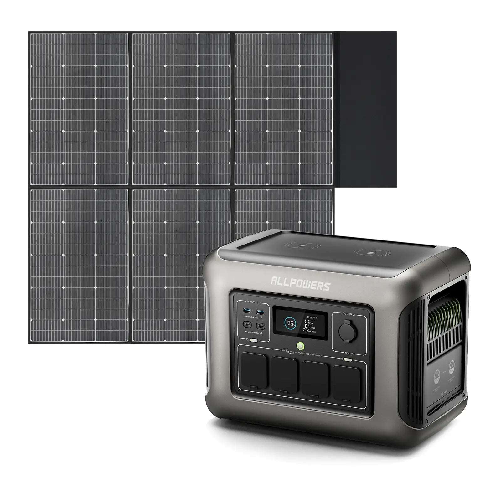 ALLPOWER Generatore Solare 1800W (R1500 + SP039 Pannello Solare 600W) - R1500+1* (SP039 600W Pannello solare)