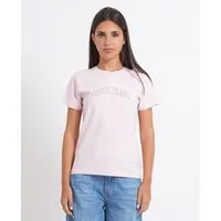 T-shirt donna Guess con logo a contrasto