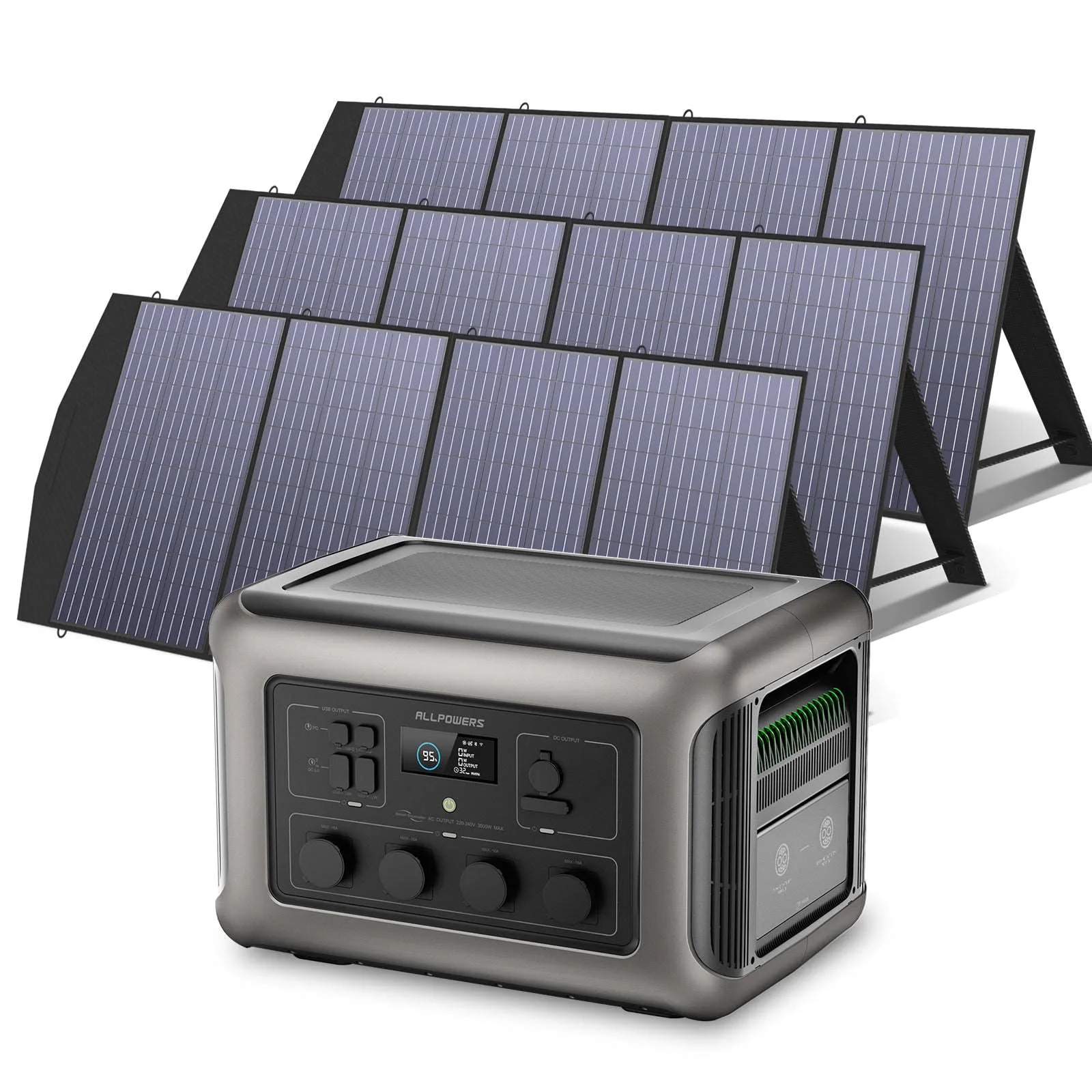 ALLPOWERS 3500W Generatore Solare (R3500 + SP033 200W Pannello Solare) - R3500+3pcs SP033 200W  Pannello solare