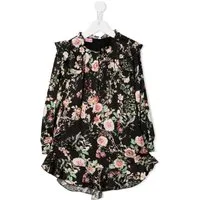 Abito bambina a fiori con ruches