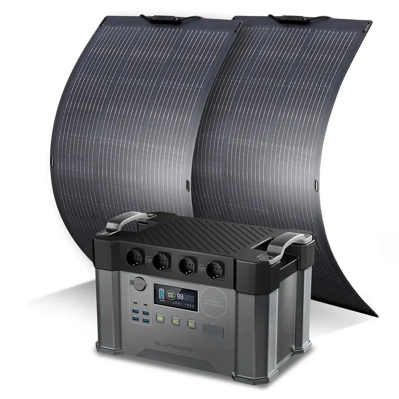 ALLPOWERS Generador Solar 2000W (S2000 + SF100 Panel Solar Flessibile 100W) - S2000 Pro+2* (SF100 Pannello solare flessibile 100W)