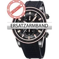 Perigaum Ersatzband Silikon P-1312 schwarz schwarze Schliesse
