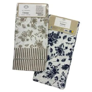 SET 2 STROFINACCI CUCINA MAISON SOPHIE LIONE 45X65  – Blu