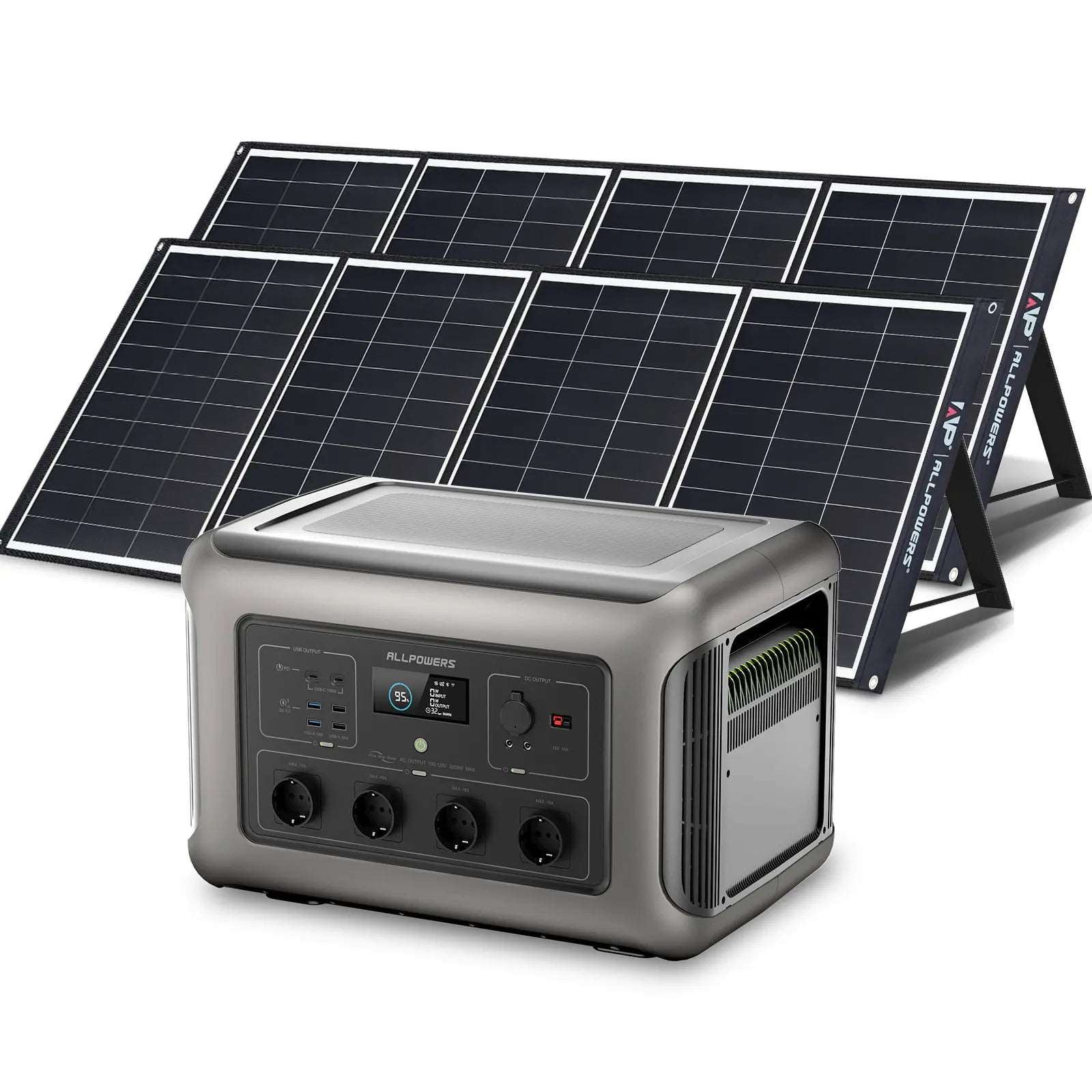 ALLPOWERS 3500W Generatore Solare (R3500 + SP035 200W Pannello Solare) - R3500+2PCS SP035 200W Pannello solare