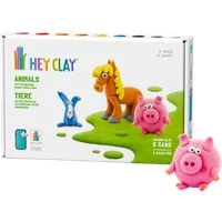 Tomy Hey Clay Djur Medium Modelleringsset – 6 st