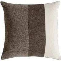 Coussin Grand Logo 55x55 Beige clair/Brun Ombré