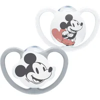 NUK Disney Space 0–6M Grå Napp – 2 st – Grigio