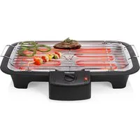 Barbecue électrique Tristar BQ-2813 – Barbecue de table à faible dégagement de fumée, 2 000 W – Grille de cuisson 38 x 22 cm – Noir - Idéal pour le balcon ou le camping