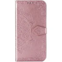 Mandala Bookcase voor de Apple iPhone 12 (Pro) - Rosé Goud – 6.1 · Unisex